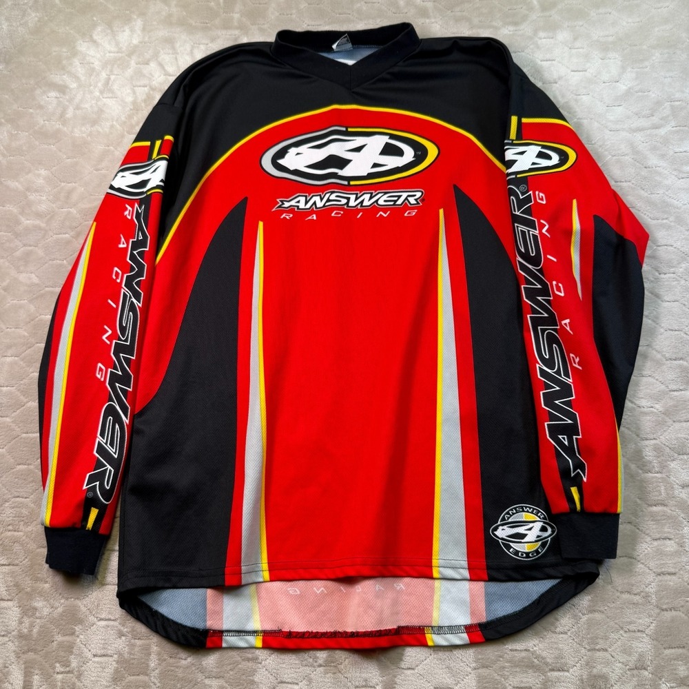 VTG‎ Answer Racing Motocross Jersey Men's Size S Red Made In USA Shirt